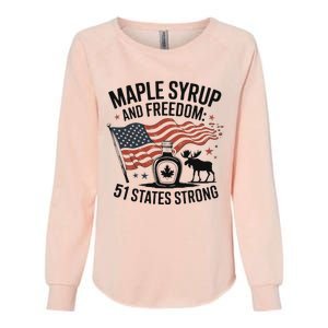 Funny Trump Quote Canada 51st State Of Usa Womens California Wash Sweatshirt