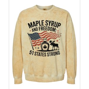 Funny Trump Quote Canada 51st State Of Usa Colorblast Crewneck Sweatshirt