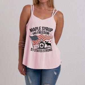 Funny Trump Quote Canada 51st State Of Usa Women's Strappy Tank