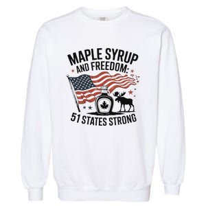 Funny Trump Quote Canada 51st State Of Usa Garment-Dyed Sweatshirt