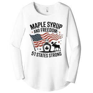 Funny Trump Quote Canada 51st State Of Usa Women's Perfect Tri Tunic Long Sleeve Shirt