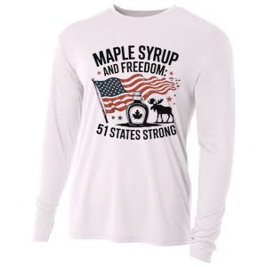 Funny Trump Quote Canada 51st State Of Usa Cooling Performance Long Sleeve Crew