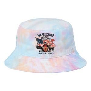 Funny Trump Quote Canada 51st State Of Usa Tie Dye Newport Bucket Hat