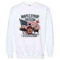 Funny Trump Quote Canada 51st State Of Usa Garment-Dyed Sweatshirt