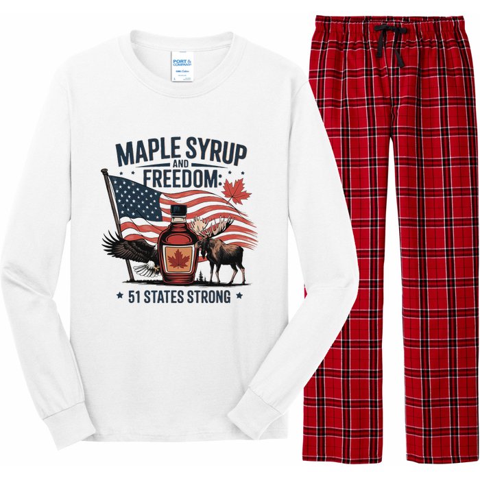 Funny Trump Quote Canada 51st State Of Usa Long Sleeve Pajama Set