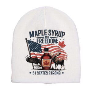 Funny Trump Quote Canada 51st State Of Usa Short Acrylic Beanie