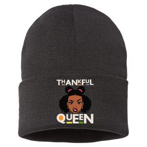 Funny Thankful Queen Christian Black Woman Melanin Sista Sustainable Knit Beanie