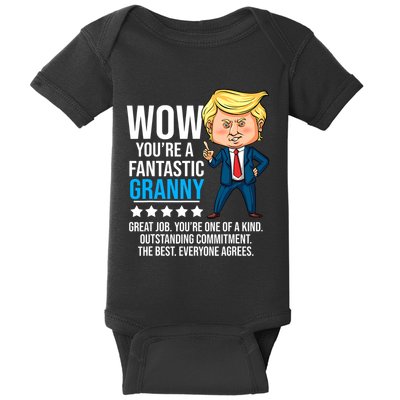 Funny Trump Quote Fantastic Granny Grandmother Baby Bodysuit