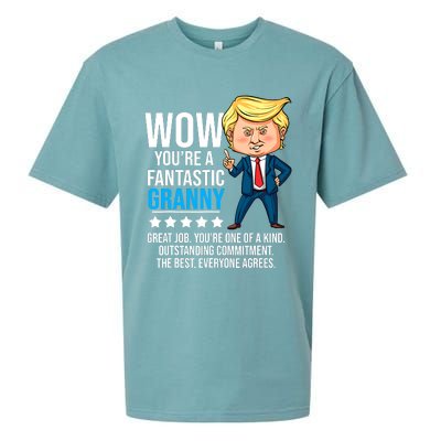 Funny Trump Quote Fantastic Granny Grandmother Sueded Cloud Jersey T-Shirt