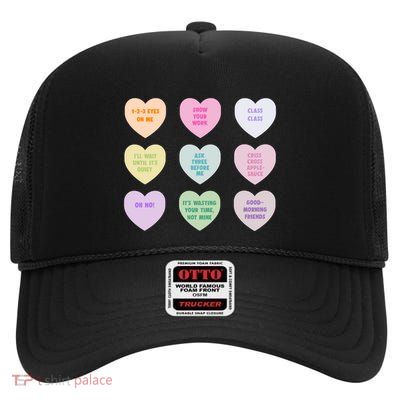 Funny Teachers Quote Cool Valentines Day For Teachers Couple Gift High Crown Mesh Back Trucker Hat