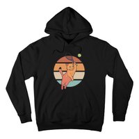 Funny Tennis Racket Cat Playing Tennis Hoodie