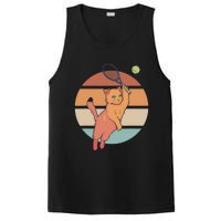 Funny Tennis Racket Cat Playing Tennis PosiCharge Competitor Tank