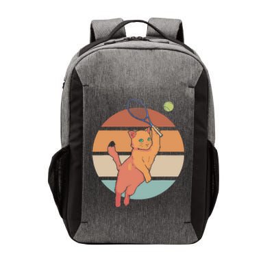 Funny Tennis Racket Cat Playing Tennis Vector Backpack