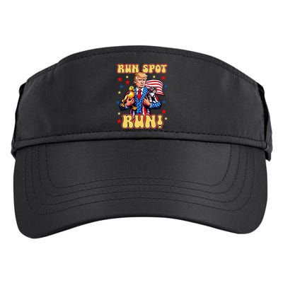 Funny Trump Run Harris Spot Run Dog Debate Election 2024 Adult Drive Performance Visor