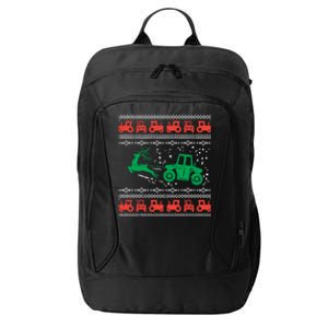 Farm Tractor Reindeer Fun Ugly Christmas Farmer Gift City Backpack