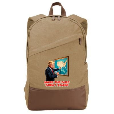 Funny Trump Renaming AmericaS Gulf Of Mexico Great Again Cotton Canvas Backpack