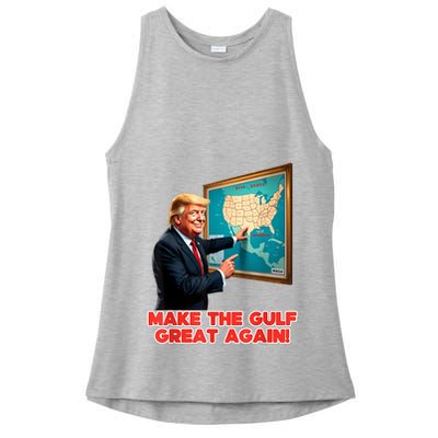 Funny Trump Renaming AmericaS Gulf Of Mexico Great Again Ladies PosiCharge Tri-Blend Wicking Tank