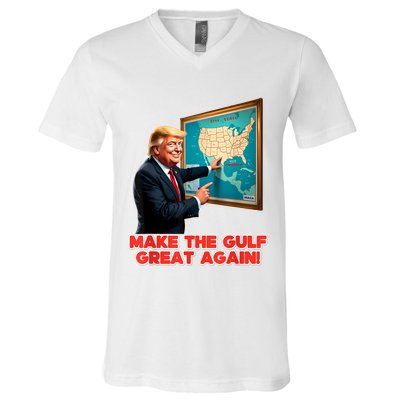 Funny Trump Renaming AmericaS Gulf Of Mexico Great Again V-Neck T-Shirt