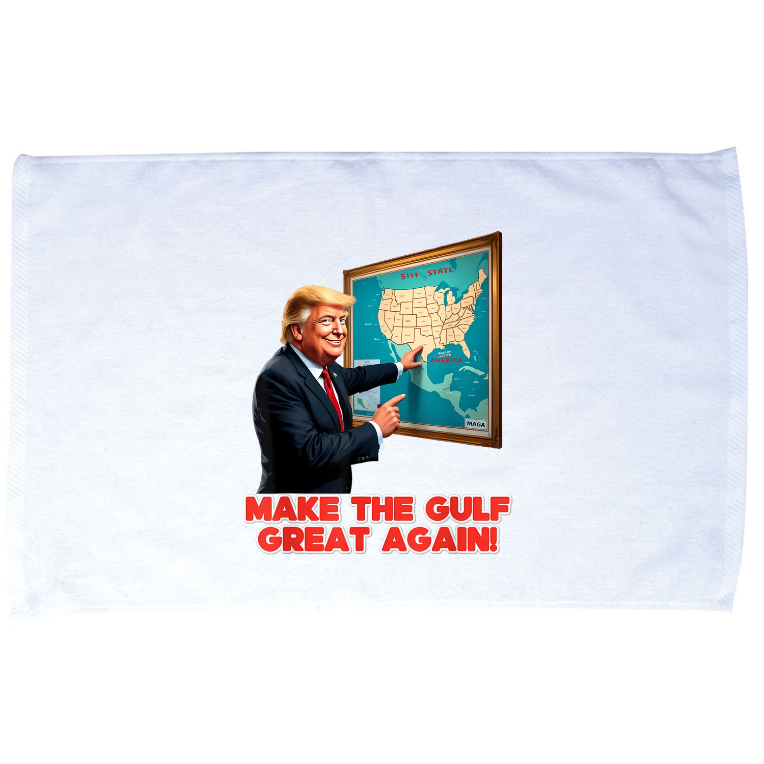 Funny Trump Renaming AmericaS Gulf Of Mexico Great Again Microfiber Hand Towel