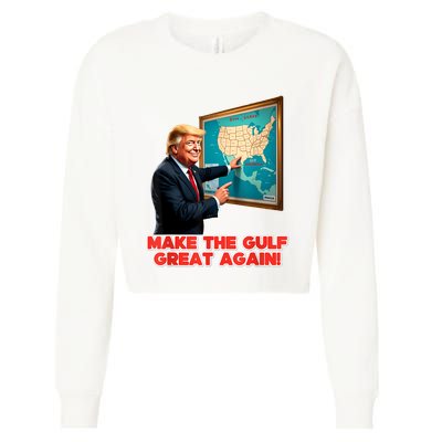 Funny Trump Renaming AmericaS Gulf Of Mexico Great Again Cropped Pullover Crew
