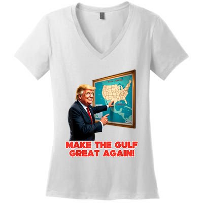Funny Trump Renaming AmericaS Gulf Of Mexico Great Again Women's V-Neck T-Shirt