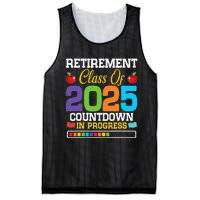 Funny Teacher Retirement Class Of 2025 Countdown In Progress Gift Mesh Reversible Basketball Jersey Tank