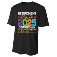 Funny Teacher Retirement Class Of 2025 Countdown In Progress Gift Performance Sprint T-Shirt