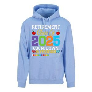 Funny Teacher Retirement Class Of 2025 Countdown In Progress Gift Unisex Surf Hoodie