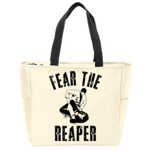 Fear The Reaper Jiu Jitsu Leglocker Bjj Zip Tote Bag