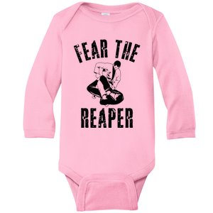 Fear The Reaper Jiu Jitsu Leglocker Bjj Baby Long Sleeve Bodysuit