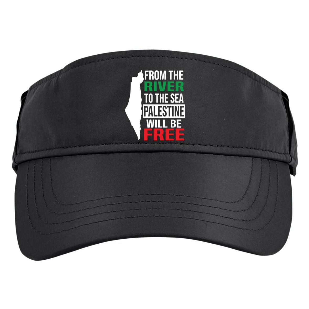 From The River To The Sea Palestine Will Be Free Adult Drive Performance Visor