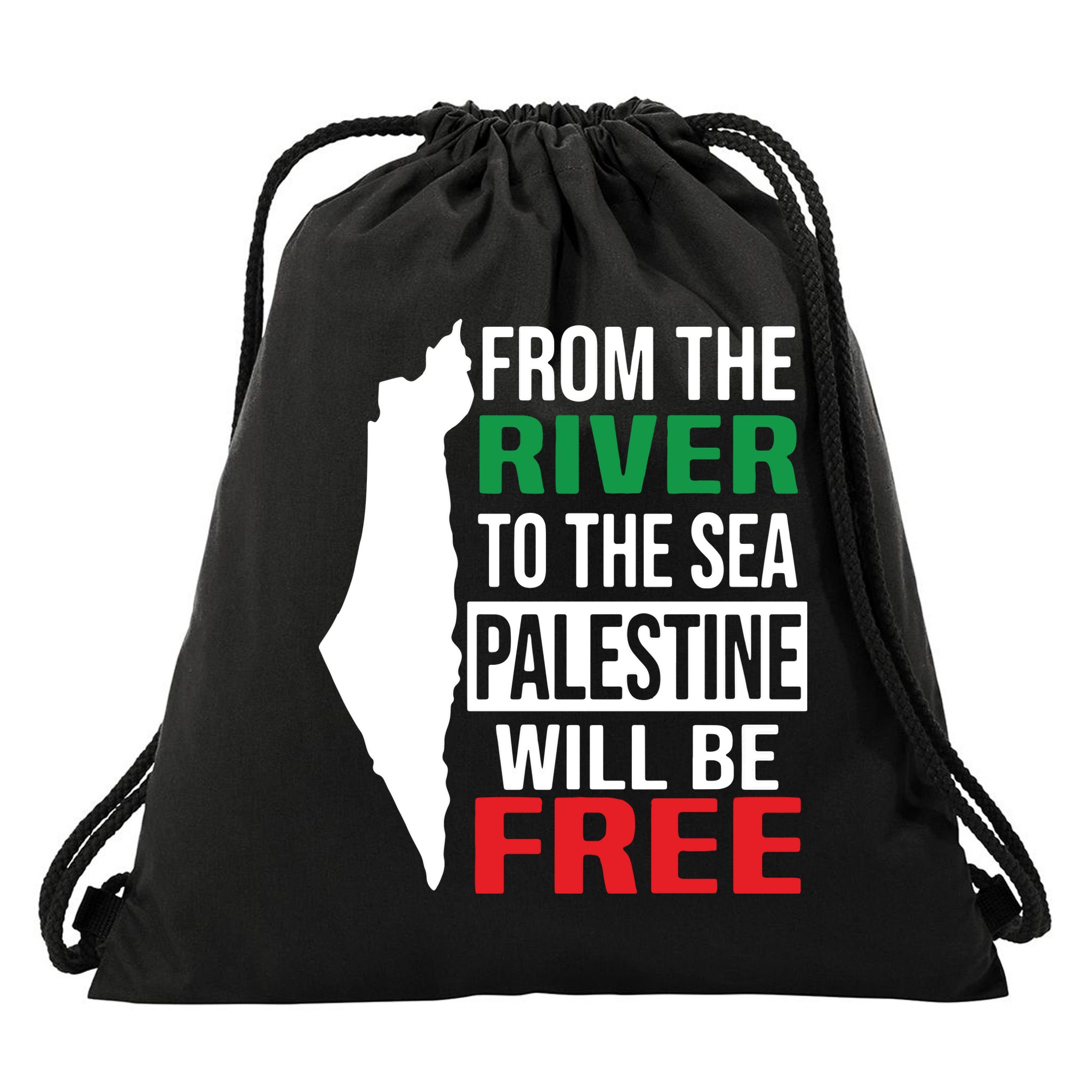 From The River To The Sea Palestine Will Be Free Drawstring Bag