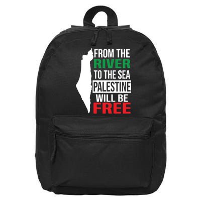 From The River To The Sea Palestine Will Be Free 16 in Basic Backpack
