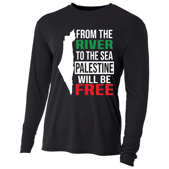 From The River To The Sea Palestine Will Be Free Cooling Performance Long Sleeve Crew