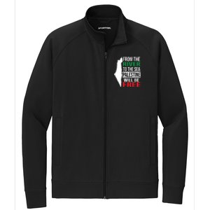 From The River To The Sea Palestine Will Be Free Stretch Full-Zip Cadet Jacket