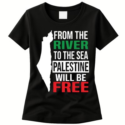From The River To The Sea Palestine Will Be Free Womens T-Shirt