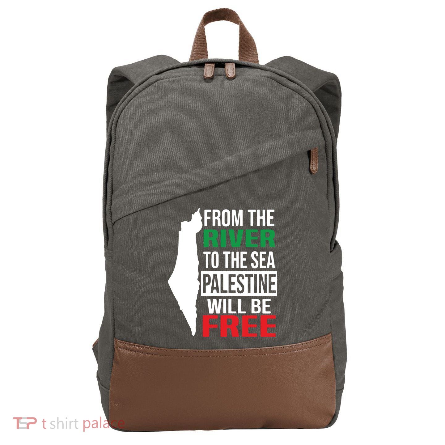 From The River To The Sea Palestine Will Be Free Cotton Canvas Backpack