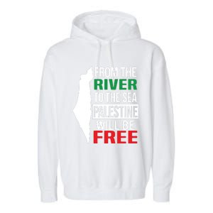 From The River To The Sea Palestine Will Be Free Garment-Dyed Fleece Hoodie