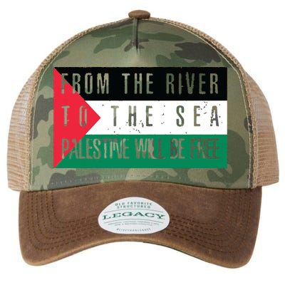 From The River To The Sea Palestine Will Be Free Legacy Tie Dye Trucker Hat