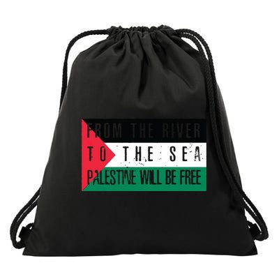 From The River To The Sea Palestine Will Be Free Drawstring Bag