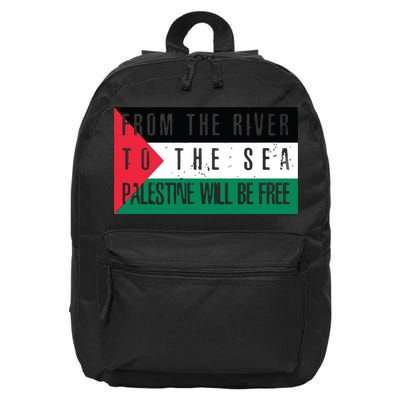 From The River To The Sea Palestine Will Be Free 16 in Basic Backpack
