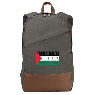 From The River To The Sea Palestine Will Be Free Cotton Canvas Backpack
