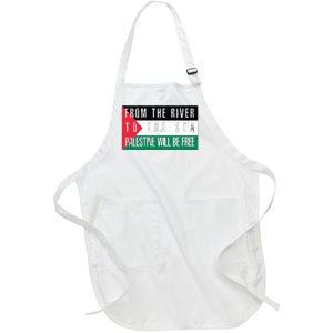 From The River To The Sea Palestine Will Be Free Full-Length Apron With Pockets