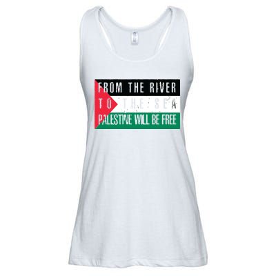 From The River To The Sea Palestine Will Be Free Ladies Essential Flowy Tank