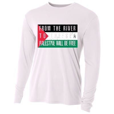 From The River To The Sea Palestine Will Be Free Cooling Performance Long Sleeve Crew
