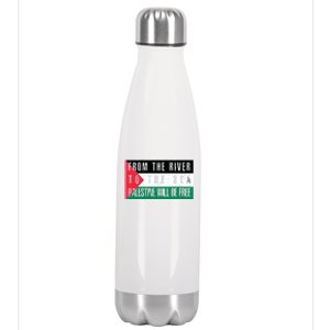 From The River To The Sea Palestine Will Be Free Stainless Steel Insulated Water Bottle