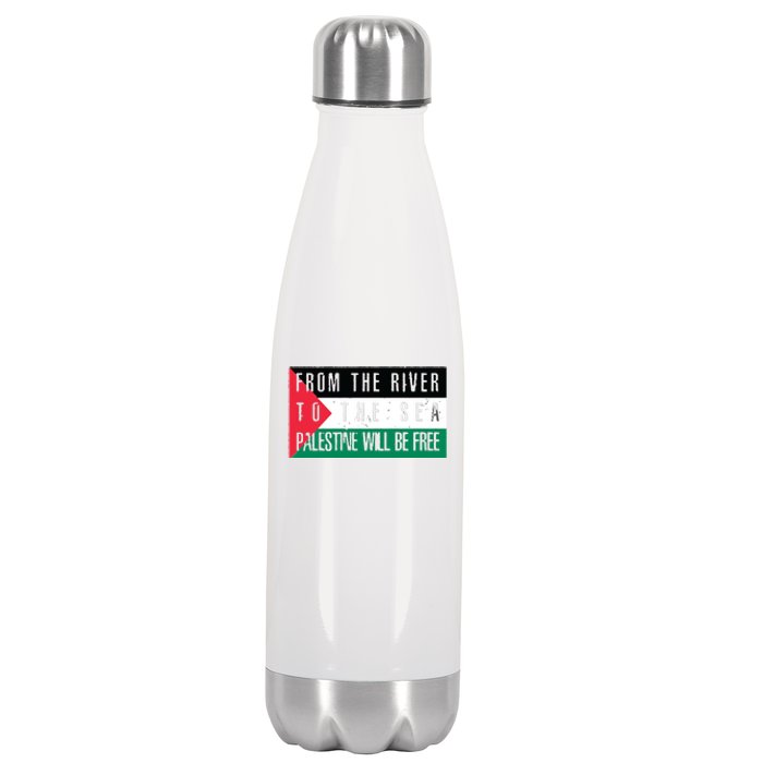 From The River To The Sea Palestine Will Be Free Stainless Steel Insulated Water Bottle