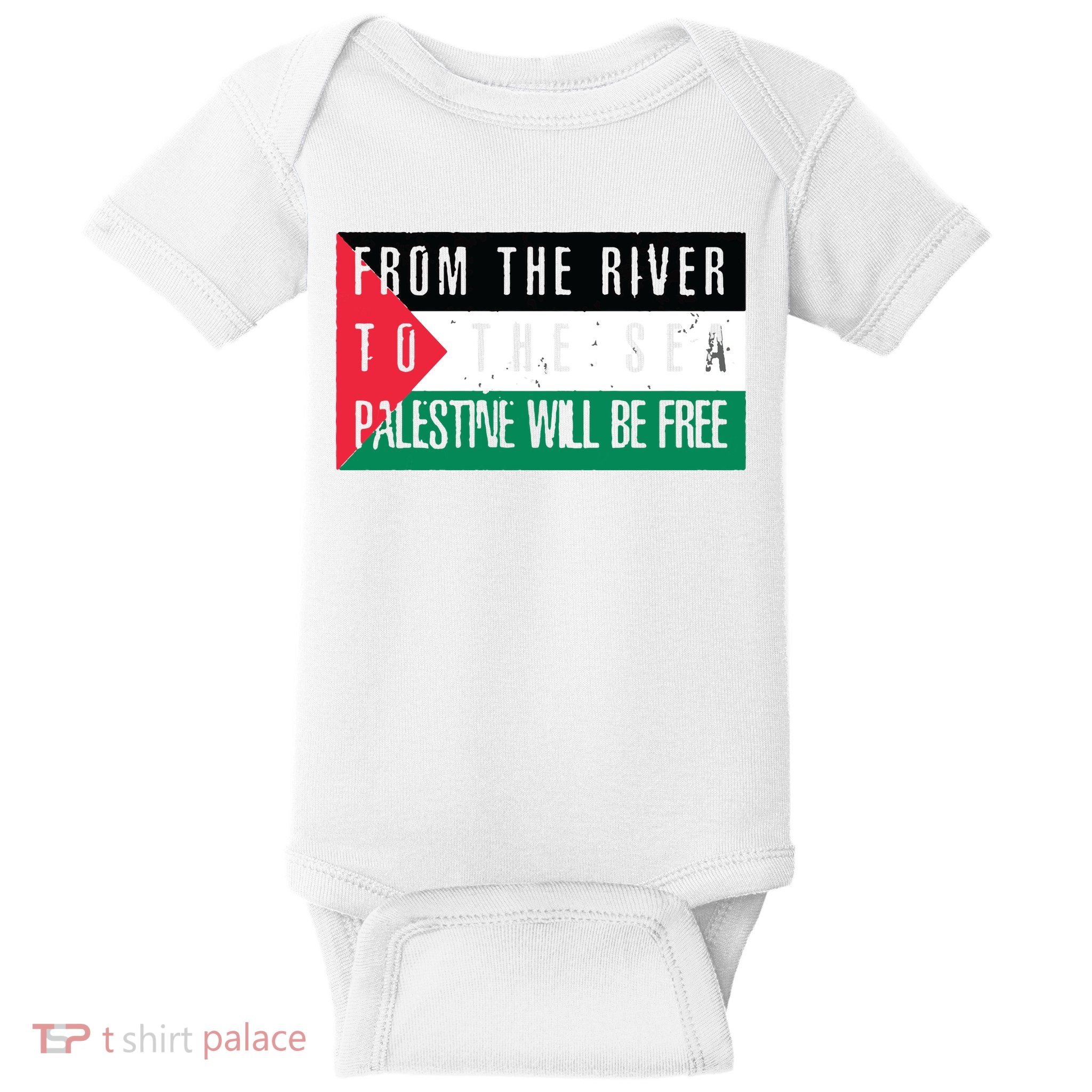 From The River To The Sea Palestine Will Be Free Baby Bodysuit