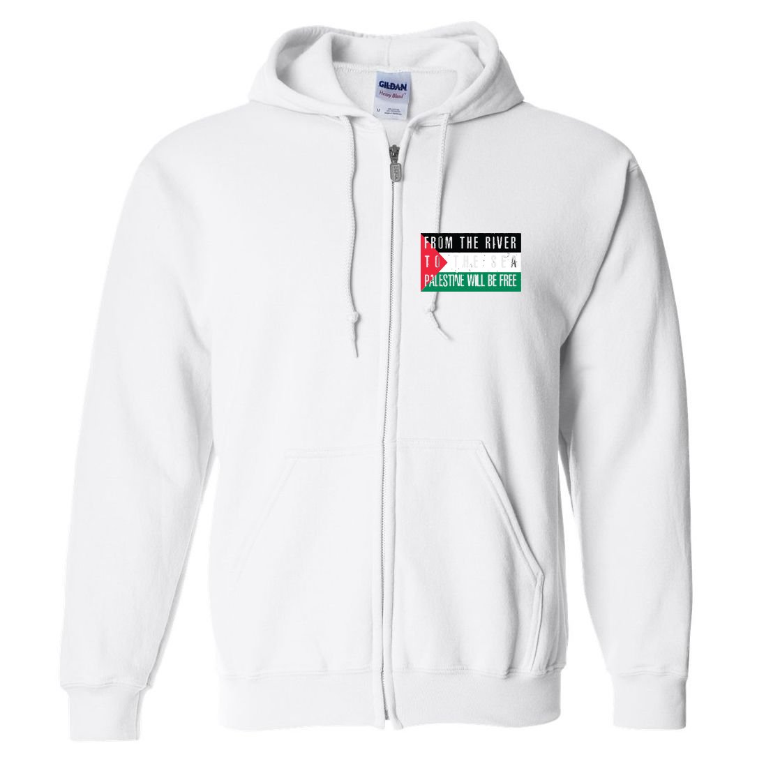 From The River To The Sea Palestine Will Be Free Full Zip Hoodie