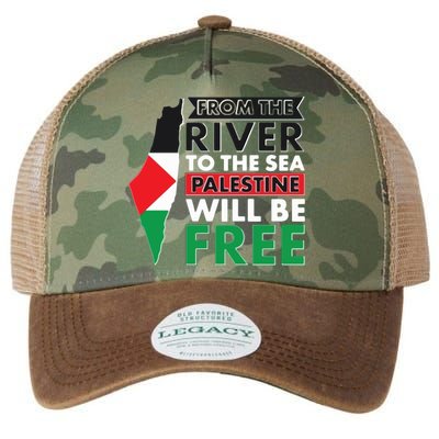 From The River To The Sea Palestine Will Be Free Legacy Tie Dye Trucker Hat
